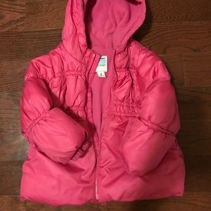 Pink old navy puffer coat